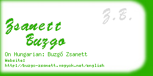 zsanett buzgo business card