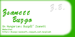 zsanett buzgo business card